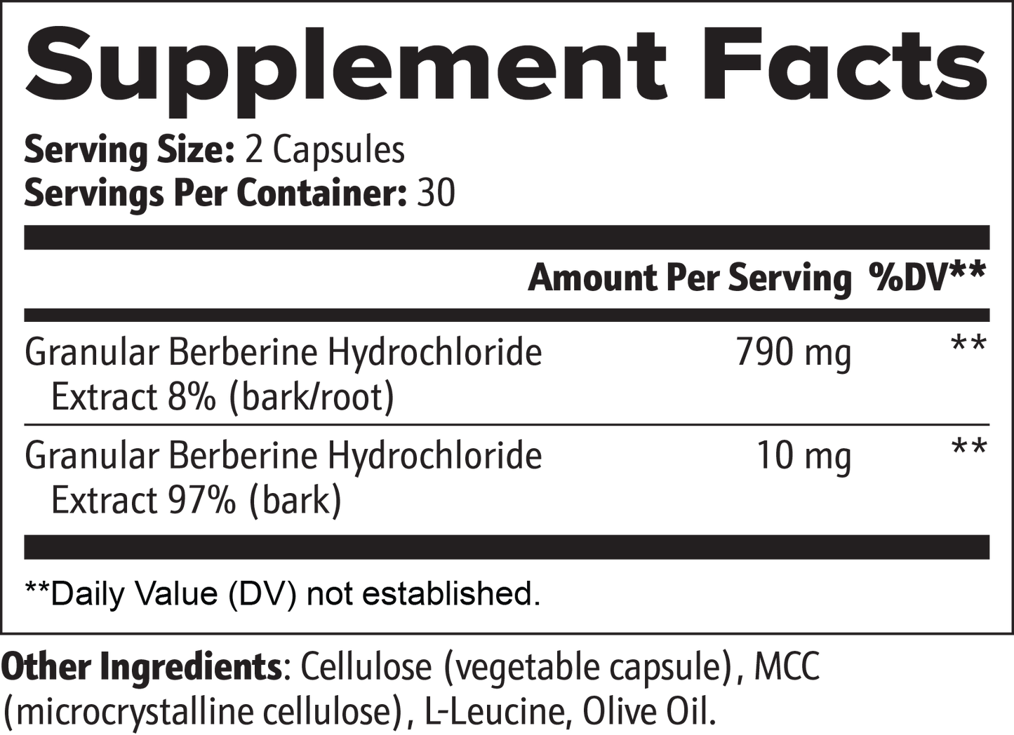 Berberine Overall Health Supplement